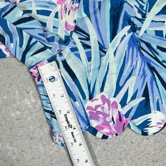 Lilly Pulitzer Buttercup Knit Stretch Shorts Scalloped SZ 2 Mr. Peacock 001272 - Picture 7 of 12